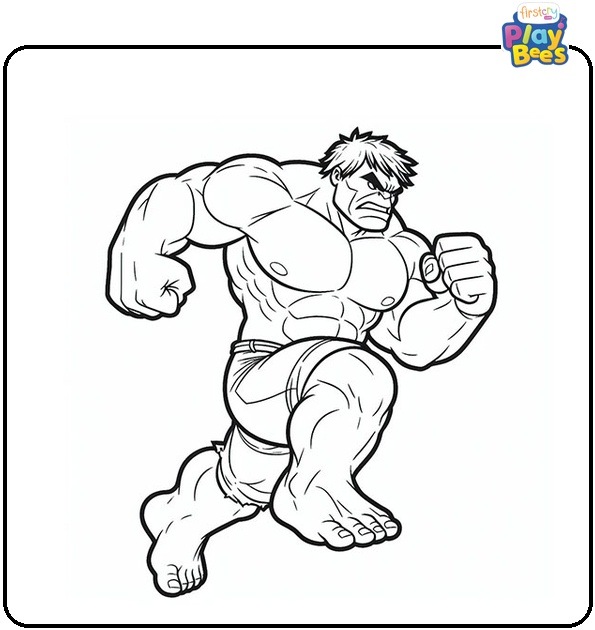 Jumping Hulk Coloring Page Jumping Hulk Coloring Page