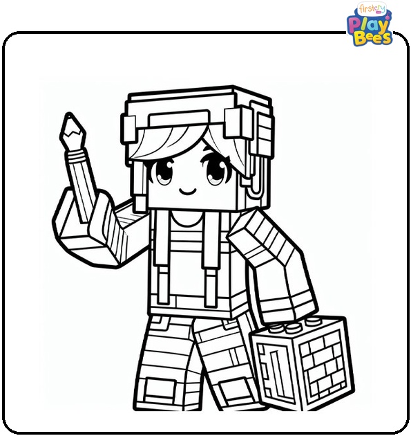 Lego Minecraft Coloring Page Lego Minecraft Coloring Page