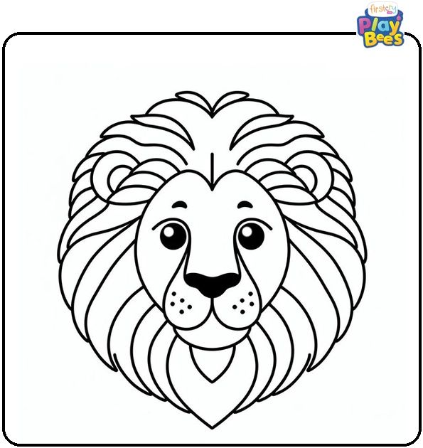 Lion Face Coloring Page