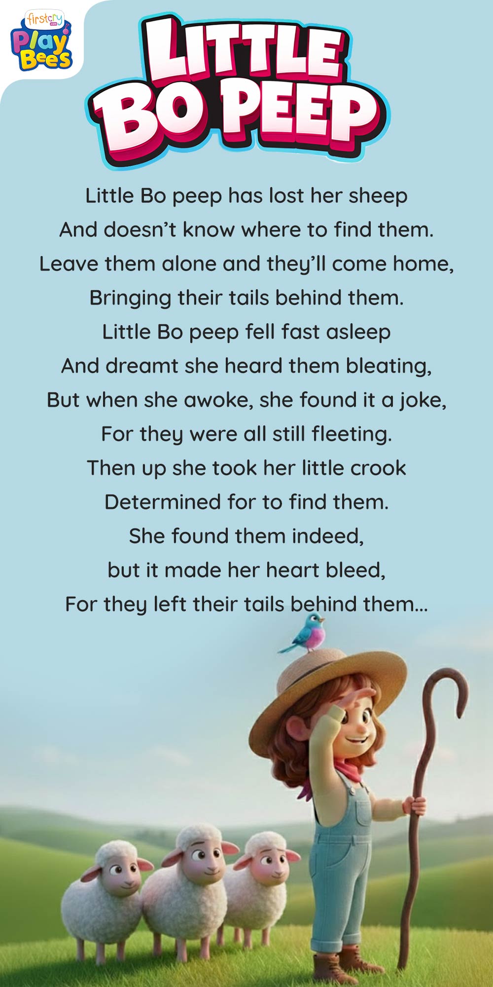 Little Bo Peep Song Lyrics