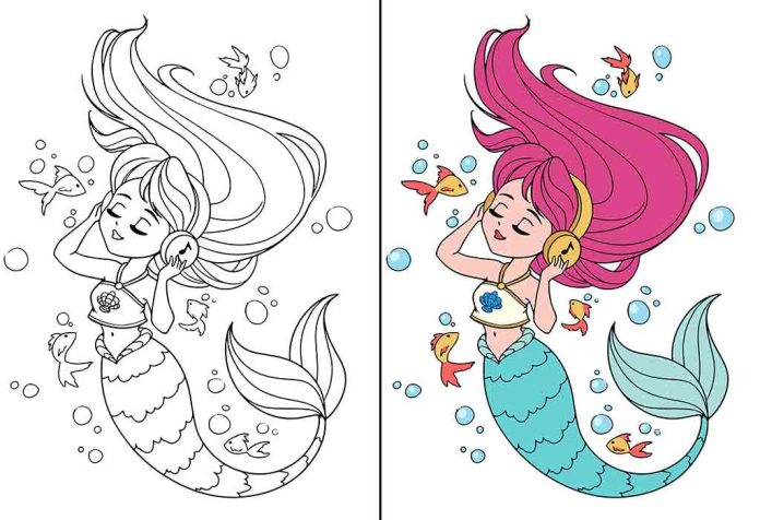 Little Mermaid Coloring Pages – Free Printables for Kids