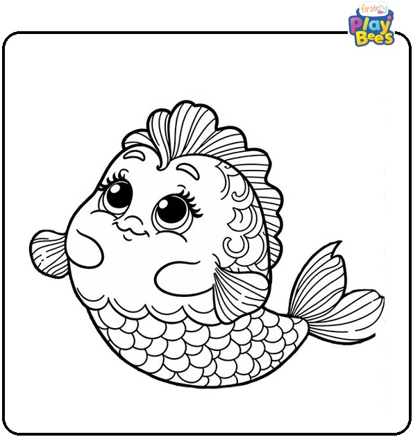 Little Mermaid Flounder Coloring Page