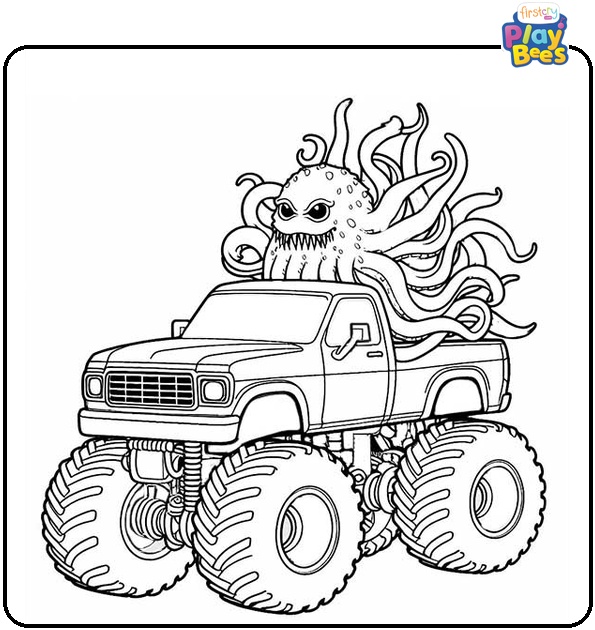 Madusa Monster Truck Coloring Page Madusa Monster Truck Coloring Page