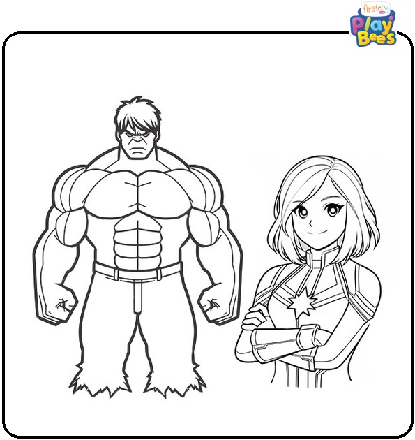 Marvel Hulk Coloring Page Marvel Hulk Coloring Page