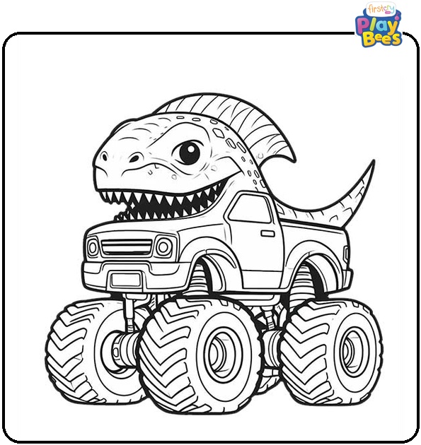 Megalodon Monster Truck Coloring Page Megalodon Monster Truck Coloring Page