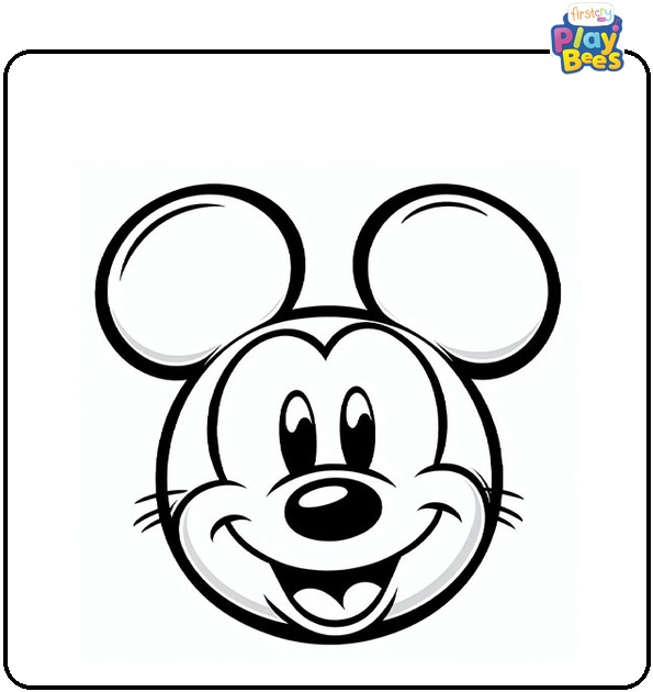 Mickey Mouse Face Coloring Page Mickey Mouse Face Coloring Page