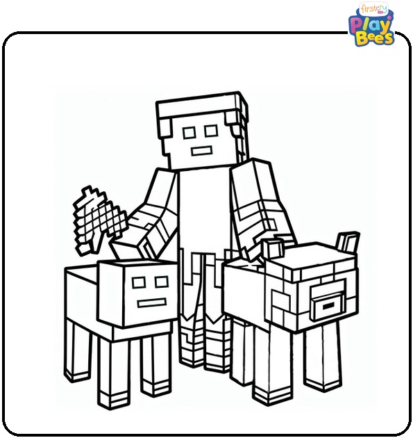 Minecraft Animal Coloring Page Minecraft Animal Coloring Page