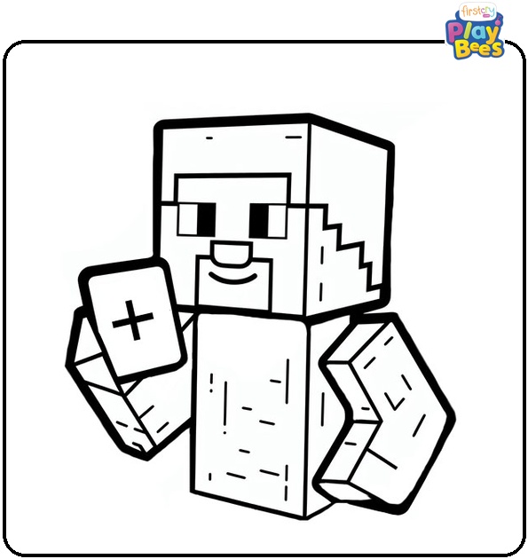Minecraft Steve Coloring Page Minecraft Steve Coloring Page