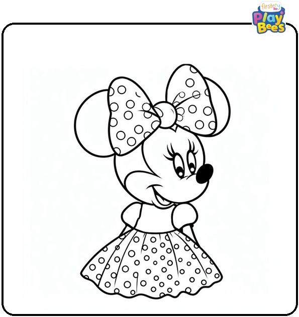 Minnie Mouse Bow Coloring Page Minnie Mouse Bow Coloring Page
