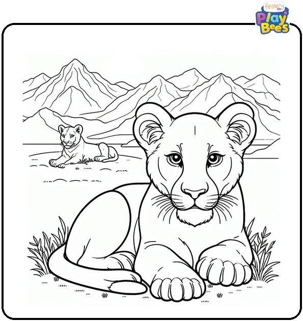 Mountain Lion Coloring Page