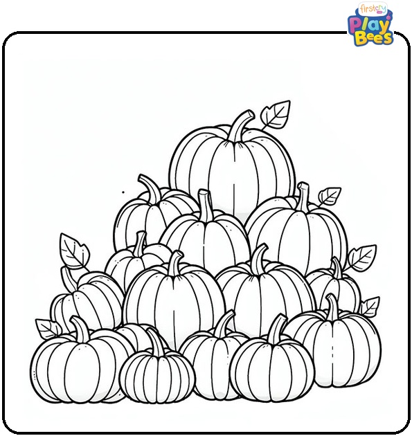 Multiple Pumpkin Coloring Page