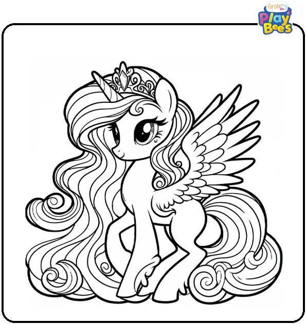 My Little Pony Celestia Coloring Page