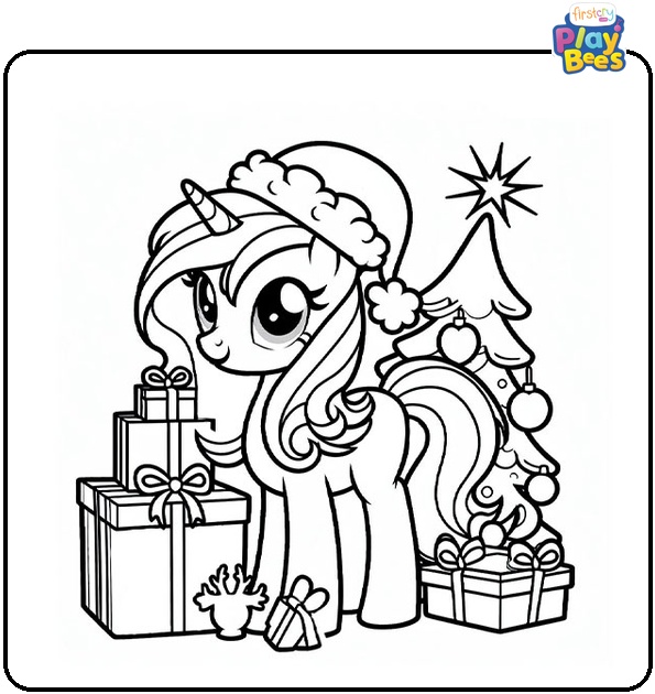 My Little Pony Christmas Coloring Page