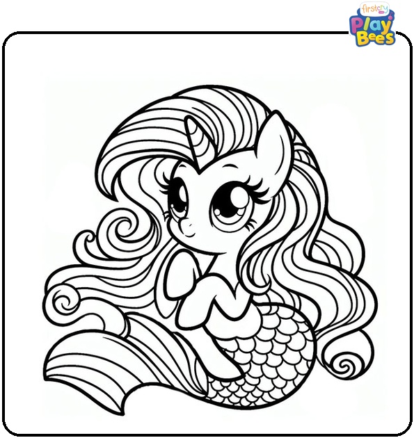 My Little Pony Mermaid Coloring Page