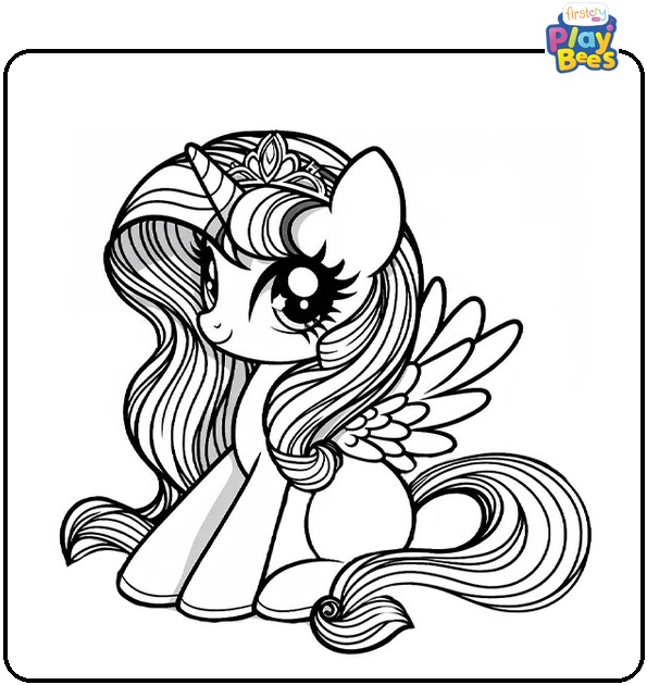 My Little Pony Princess Twilight Sparkle Coloring Page