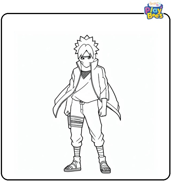 Naruto Boruto Coloring Page Naruto Boruto Coloring Page
