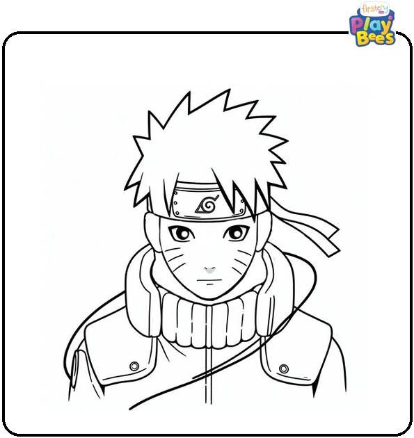 Naruto Hashirama Senju Coloring Page Naruto Hashirama Senju Coloring Page