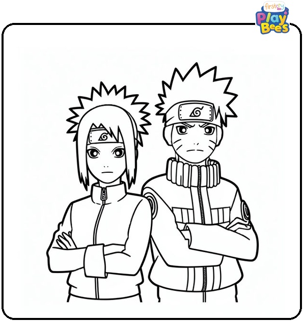 Naruto Shikamaru and Temari Coloring Page Naruto Shikamaru and Temari Coloring Page
