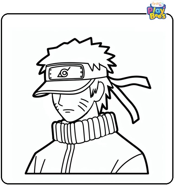 Naruto and His Hat Coloring Page Naruto and His Hat Coloring Page