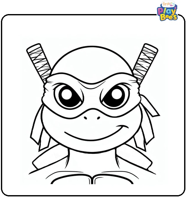 Ninja Turtle Mask Coloring Page