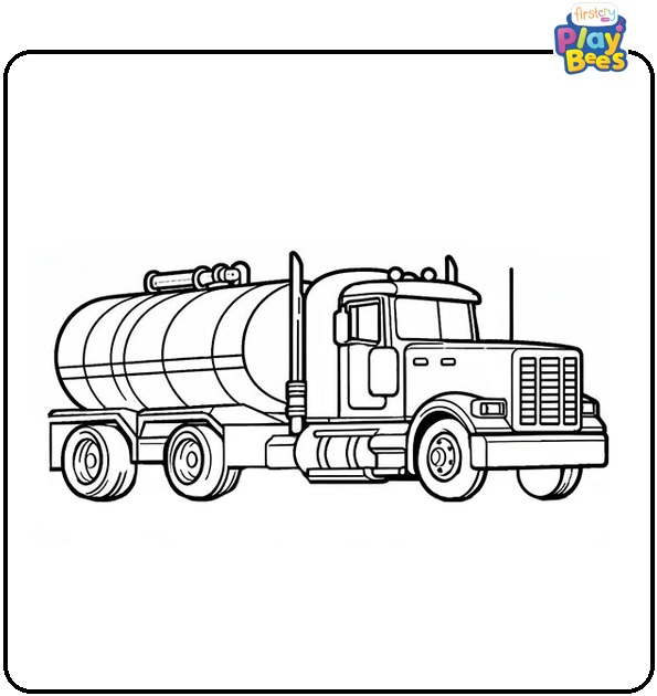 Oil Tanker Coloring Page