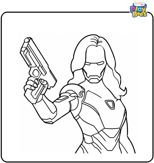Pepper Potts Iron Man Coloring Page Pepper Potts Iron Man Coloring Page