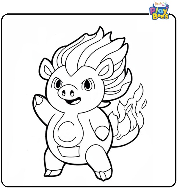 Pignite Pokemon Coloring Page