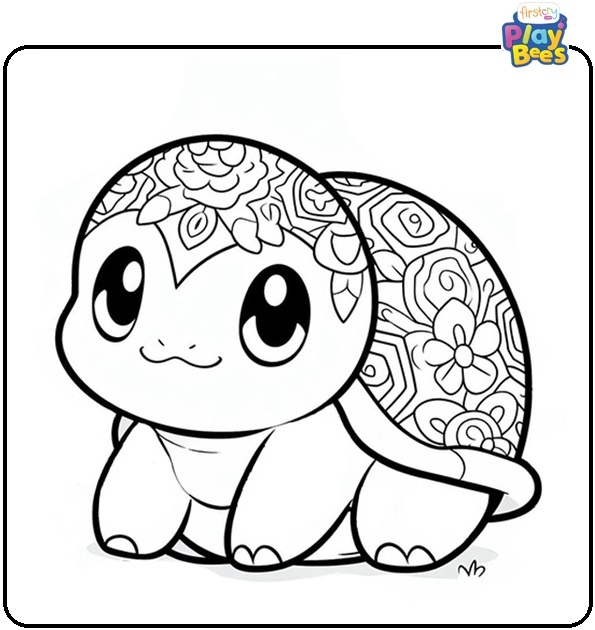 Pokemon Cute Turtwig Coloring Page