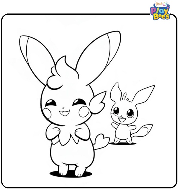 Pokemon With His Friends Coloring Page