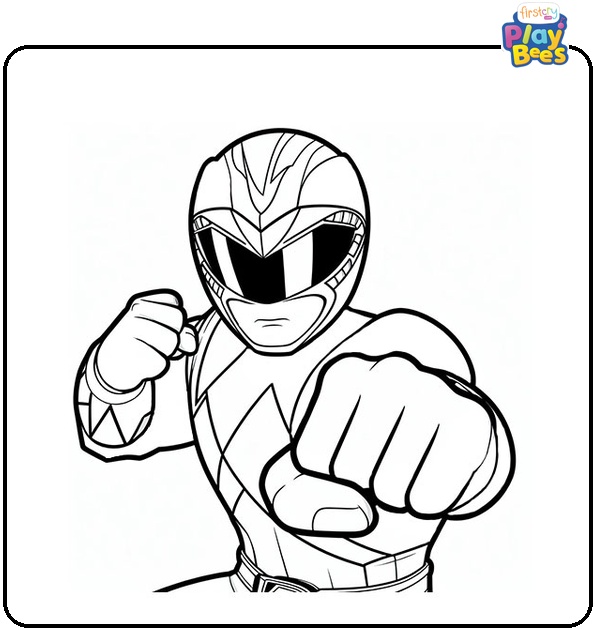 Power Rangers Ready to Fight Coloring Page Power Rangers Ready to Fight Coloring Page