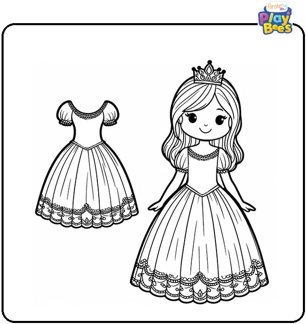 Princess Dress Coloring Page