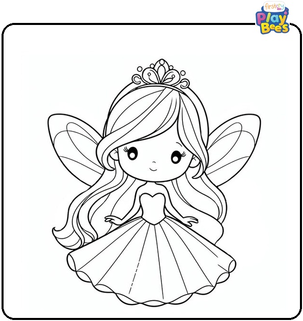 Princess Fairy Coloring Page Princess Fairy Coloring Page