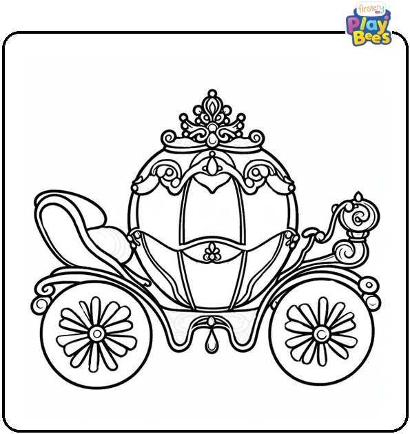 Princess Carriage Coloring Page