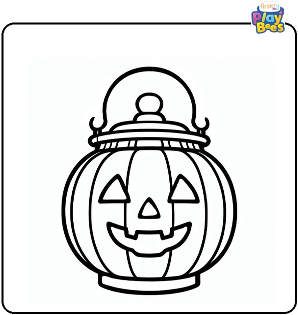 Pumpkin Lantern Coloring Page