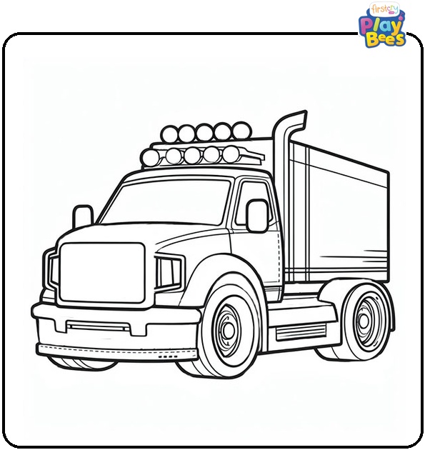 Racing Truck Coloring Page