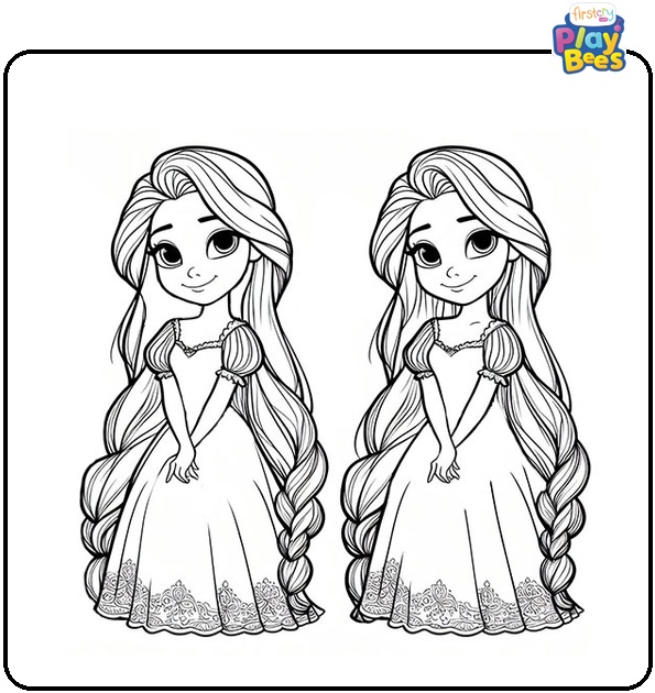 Rapunzel Princess Coloring Page