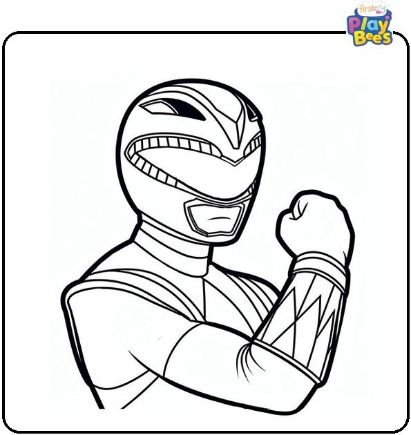 Red Power Ranger Coloring Page Red Power Ranger Coloring Page