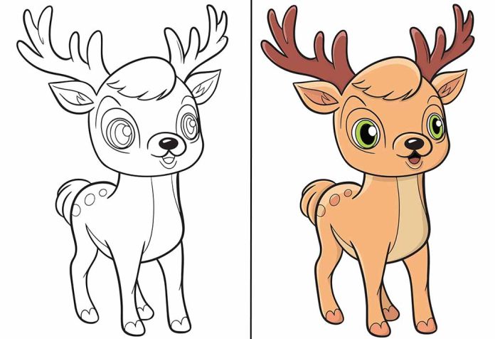 Reindeer Coloring Pages – Free Printables for Kids