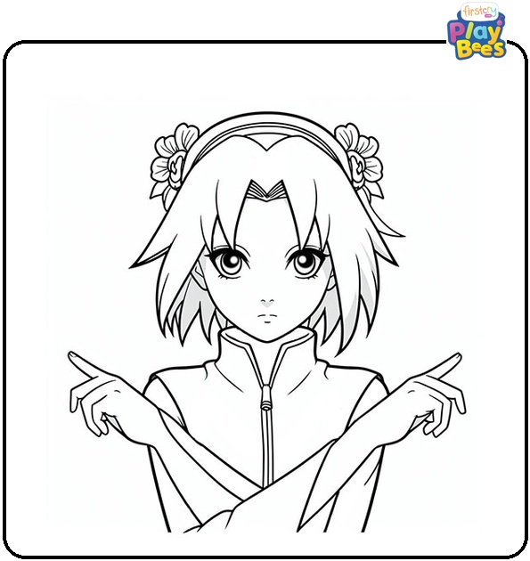 Sakura Naruto Coloring Page Sakura Naruto Coloring Page