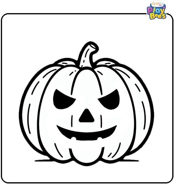 Scary Pumpkin Coloring Page