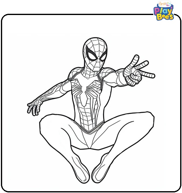 Spiderman PS4 Coloring Page Spiderman PS4 Coloring Page