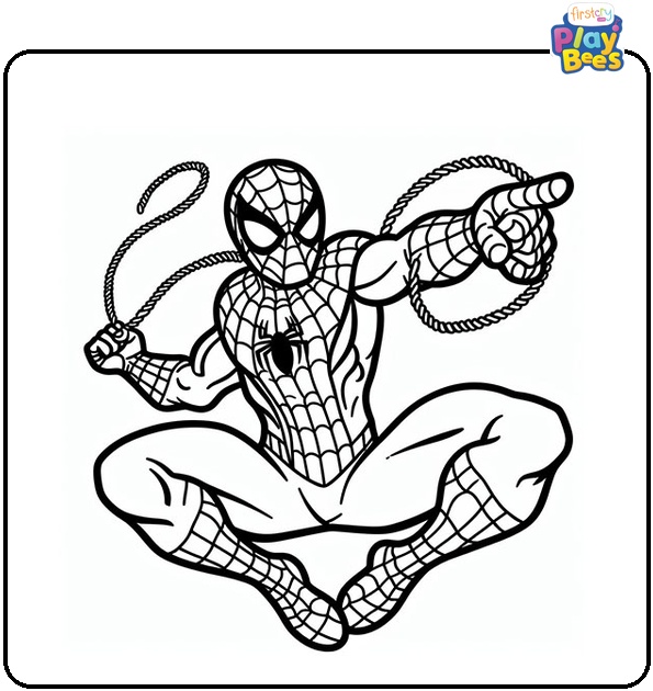 Spiderman Superhero Coloring Page