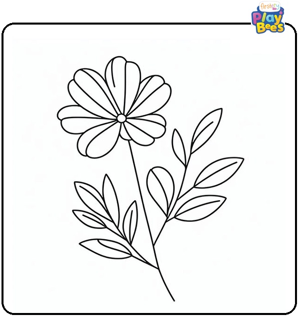 Spring Flower Coloring Page