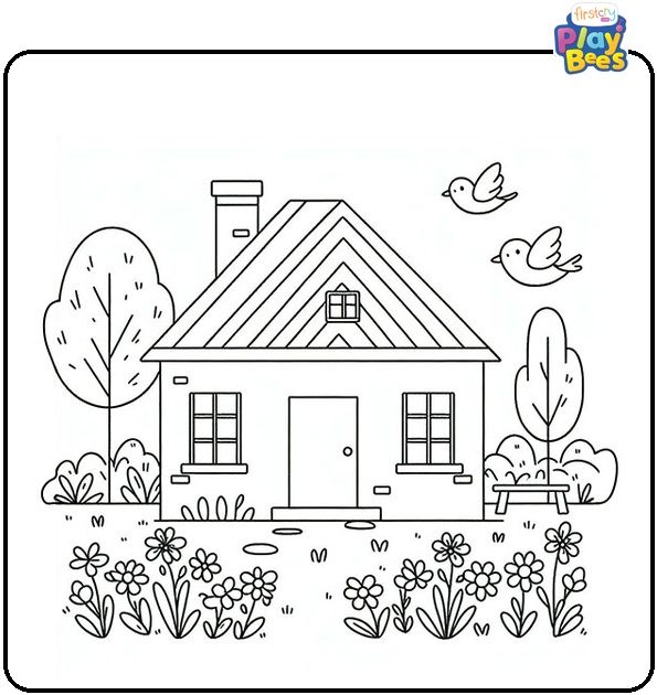 Spring Garden Coloring Page