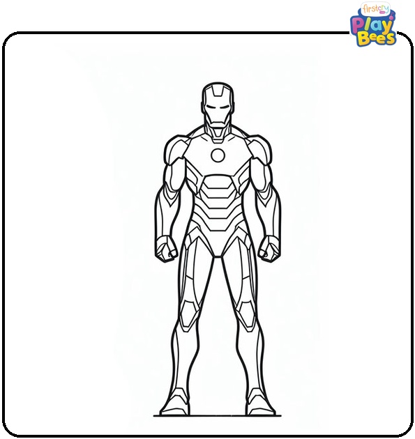 Standing Iron Man Coloring Page Standing Iron Man Coloring Page