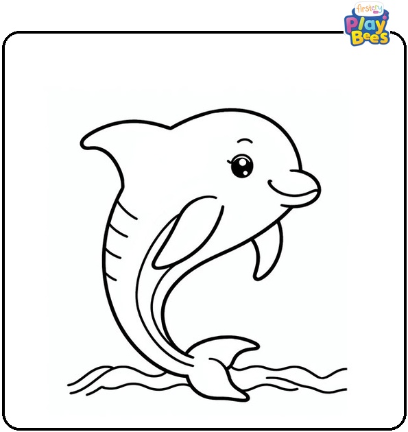 Striped Dolphin Coloring Page