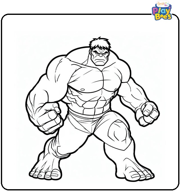 Strong Incredible Hulk Coloring Page Strong Incredible Hulk Coloring Page
