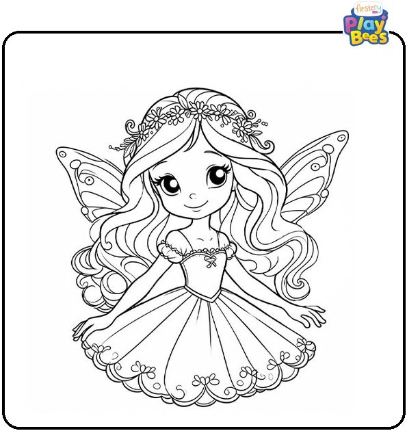 Summer Fairy Coloring Page Summer Fairy Coloring Page