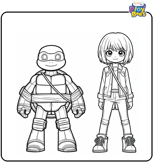 TMNT April O'Neil Coloring Page