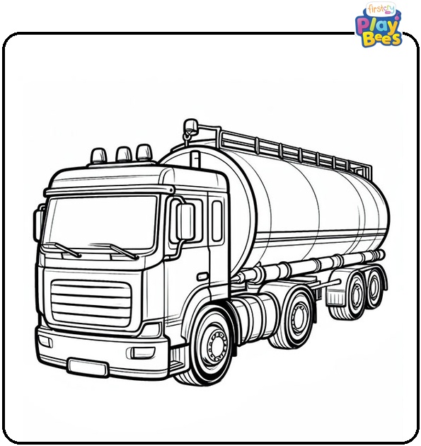 Tanker Truck Coloring Page